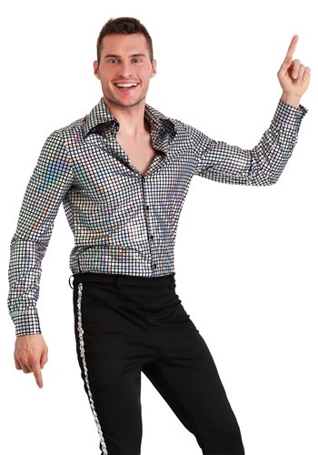 Men's Plus Size Disco Ball Shirt