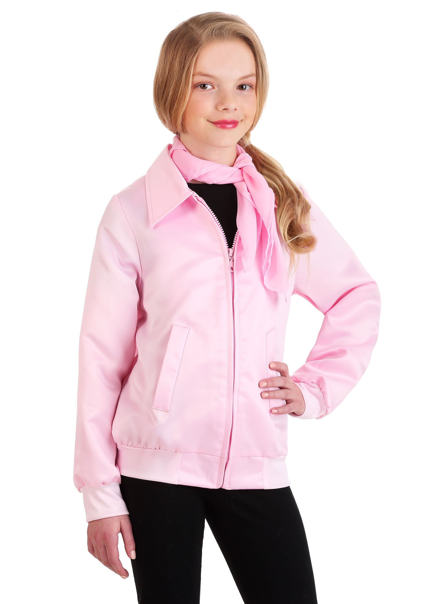 Photos - Fancy Dress FUN Costumes Grease Pink Ladies Costume Jacket for Girls Black/Pink