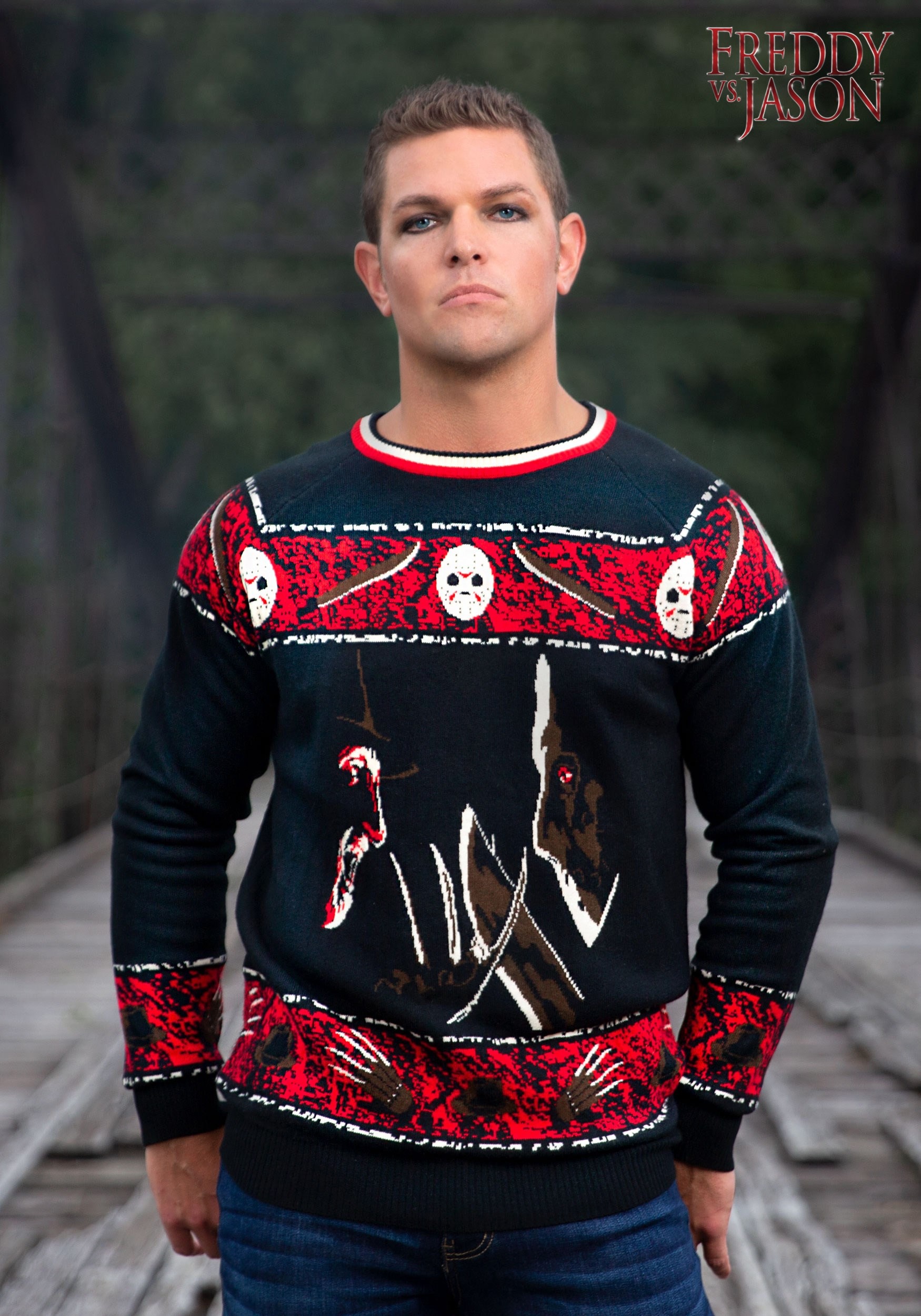 Suéter de Halloween adulto Freddy vs Jason Halloween Multicolor – Yaxa ...