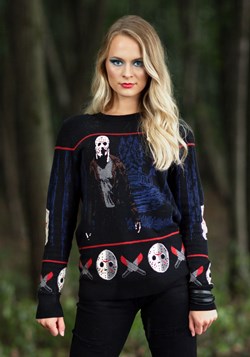 Friday the 13th Camp Crystal Lake Halloween Sweater alt1