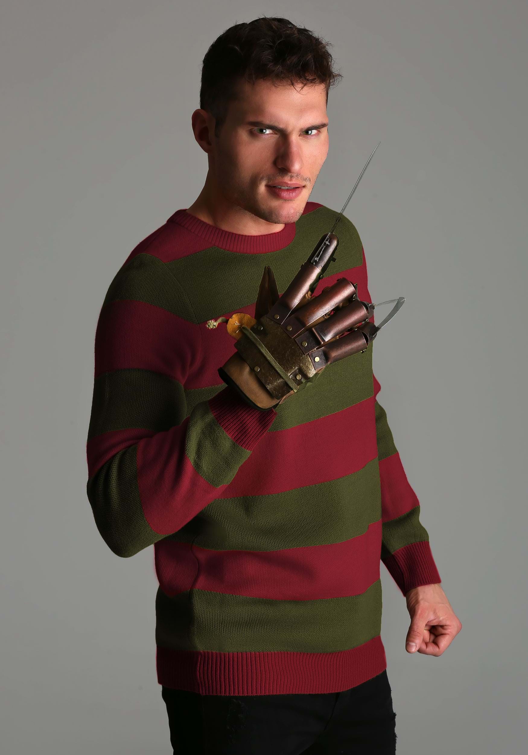 Adult Striped Nightmare On Elm Street Freddy Sweater