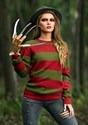 Striped Nightmare on Elm Street Freddy Adult Sweater alt1