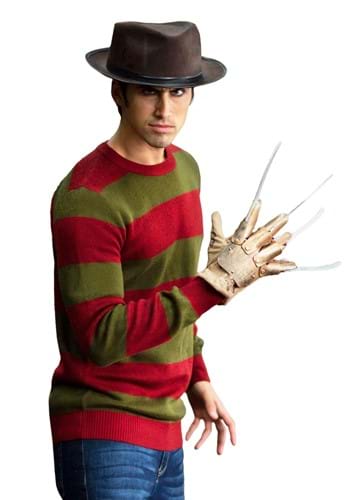Striped Nightmare on Elm Street Freddy Adult Sweater