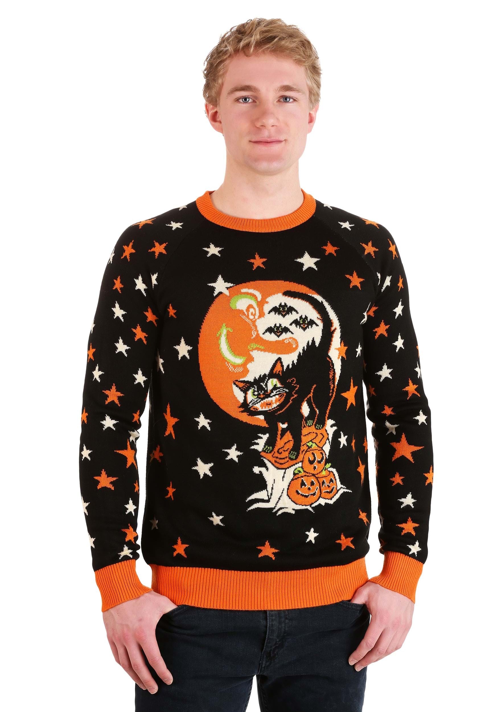 Vintage Halloween Cat Halloween Sweater | Spooky Sweater