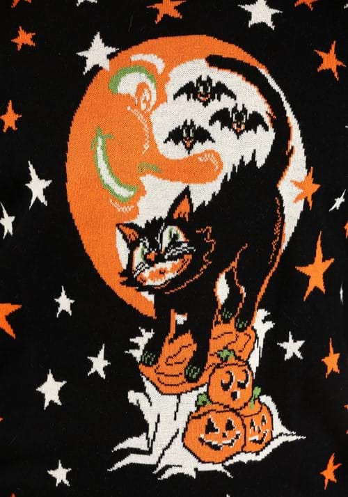 Vintage Halloween Cat Halloween Sweater Spooky Sweater