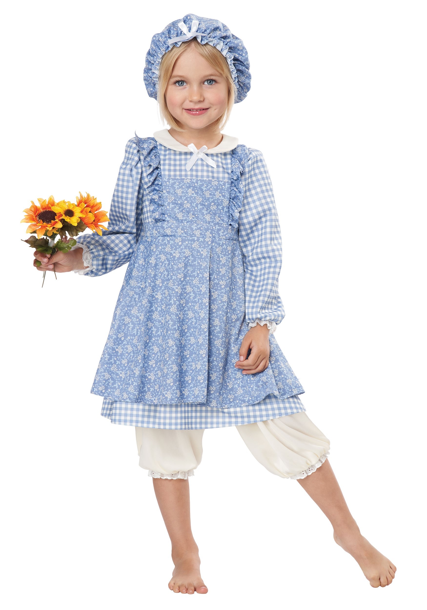 Photos - Fancy Dress California Costume Collection Little Pioneer Girl Costume for Toddlers Blu 