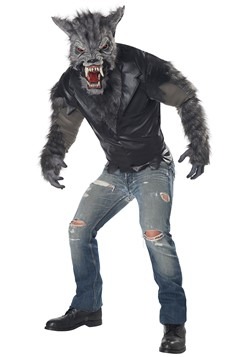Mens Gray Werewolf Halloween Costume 