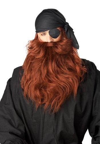 Mens Red Pirate Beard