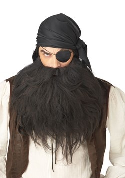Mens Black Pirate Beard