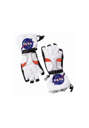 Kids White Astronaut Gloves