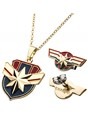 Necklace and Earring Captain Marvel Gift Set