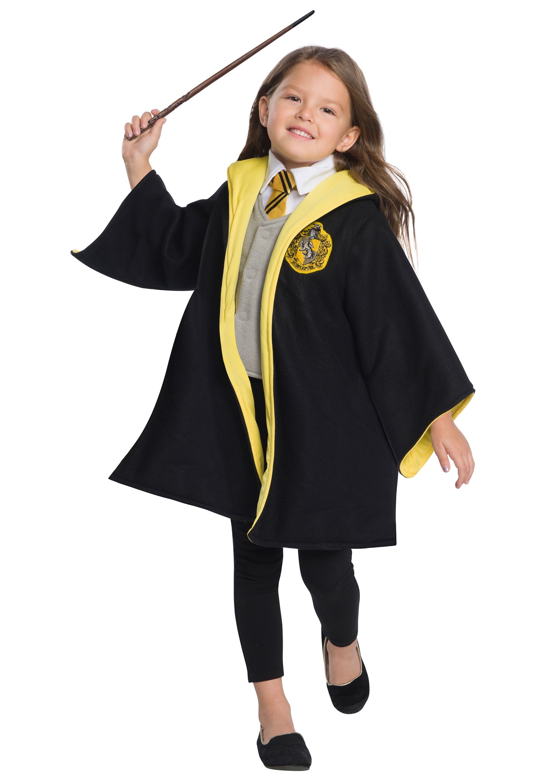 Hufflepuff Harry Potter Girls Child Wizard Uniform Costume Top 