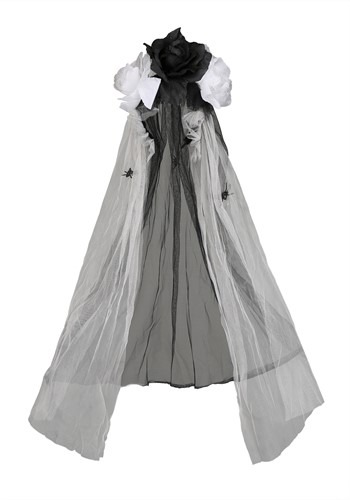 Gothic Black Bridal Veil Accessory