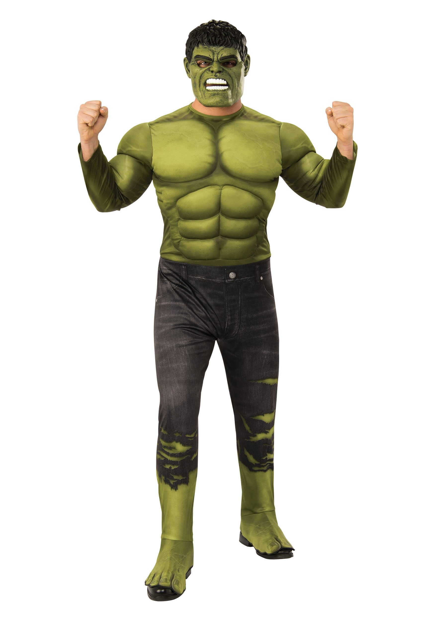 Deluxe Hulk Mens Fancy Dress Avengers Endgame Adult Superhero Comic Book Costume
