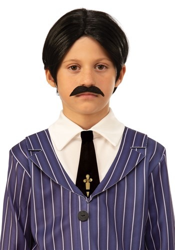 The Addams Family Child Gomez Wig and Moustache Accessory