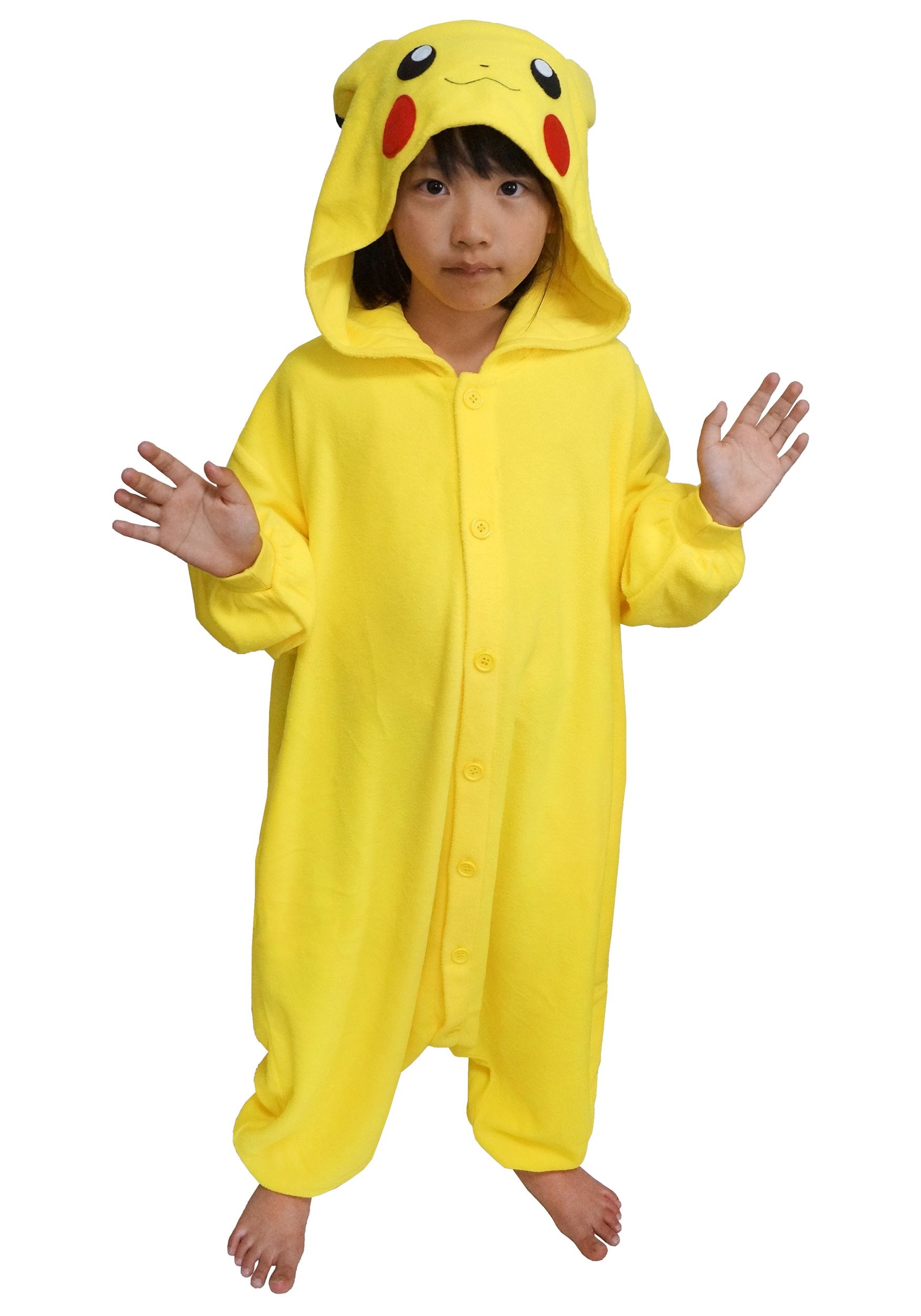 Pokemon Pikachu All in One Pyjamas Super Soft Hooded for Boys Girls Teens