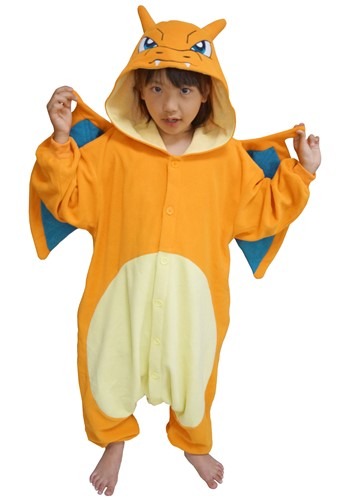 Charizard Deluxe Pokemon Orange Fancy Dress Up Halloween Child Costume