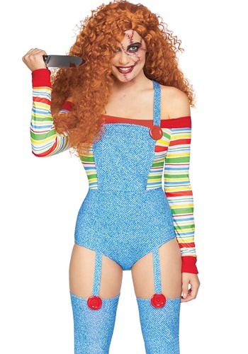 Killer Doll Women's Bodysuit Costume | Women's Evil Doll Costumes