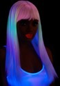 Women's Black Light Pastel Rainbow Wig Alt 3