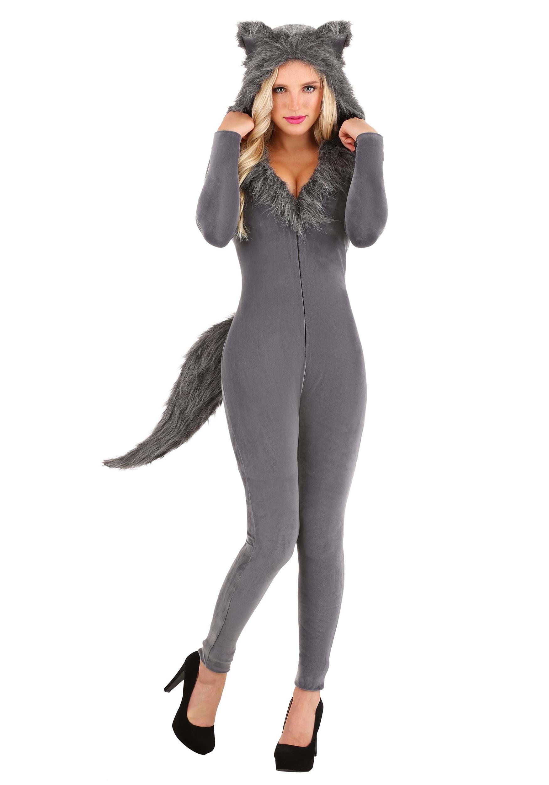  Red Fox Cotton Spandex Jumpsuit Catsuit (Gray, Large) :  Clothing, Shoes & Jewelry