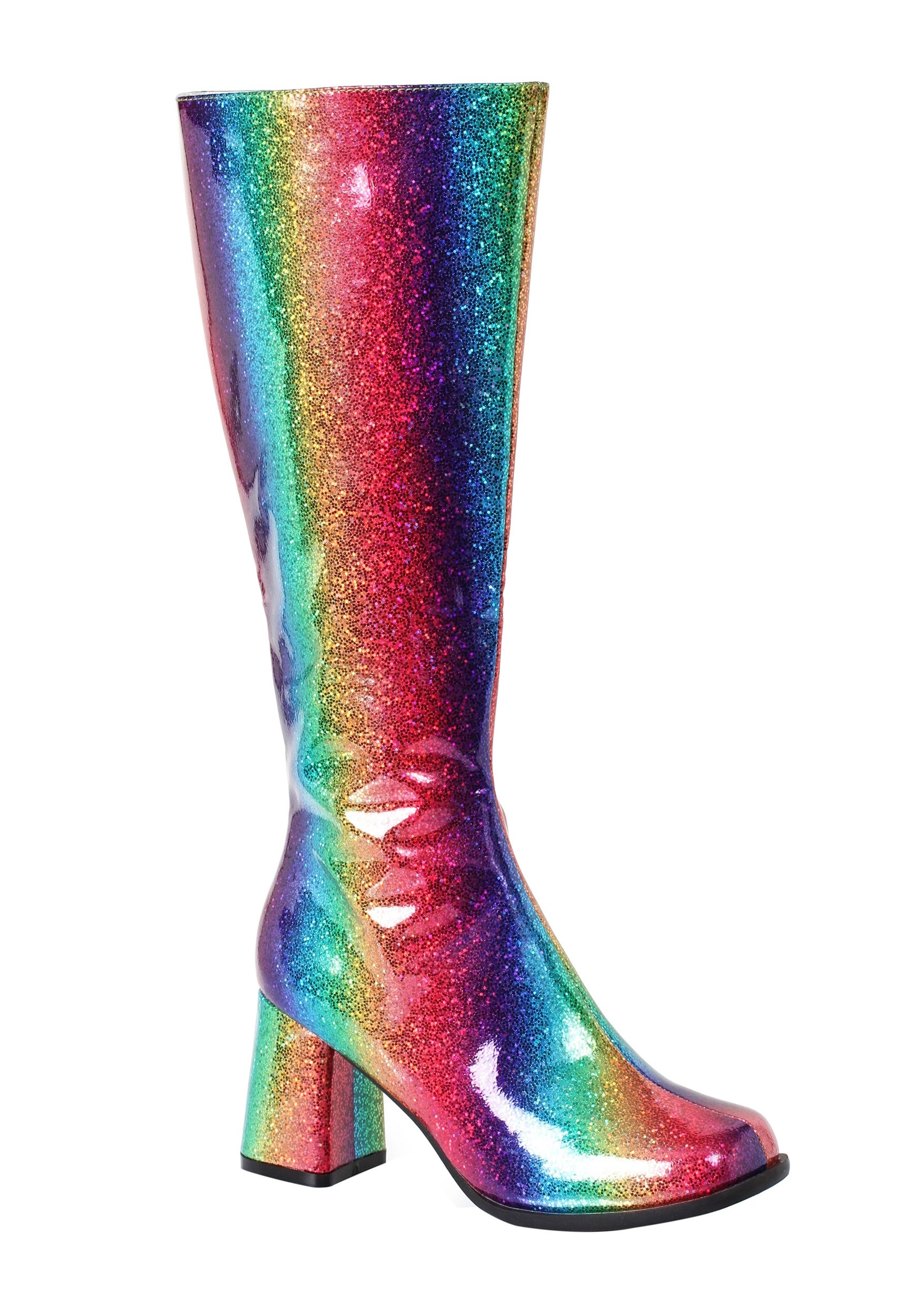 Botas de gogo de arco iris femenino Multicolor