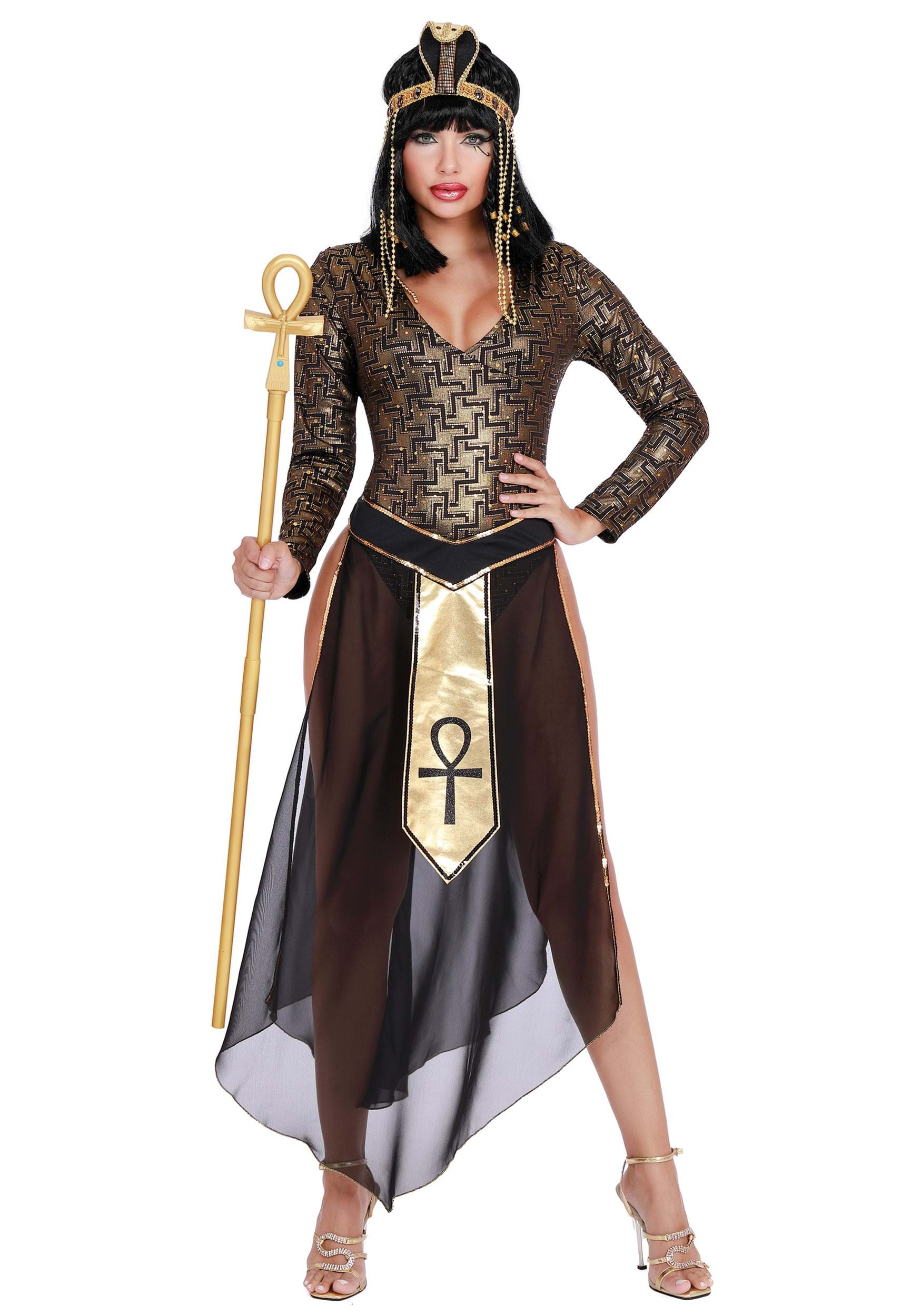 Photos - Fancy Dress Cleo Dreamgirl Queen  Costume for Women Black/Orange 