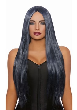 Long Straight Blue/Gray Wig
