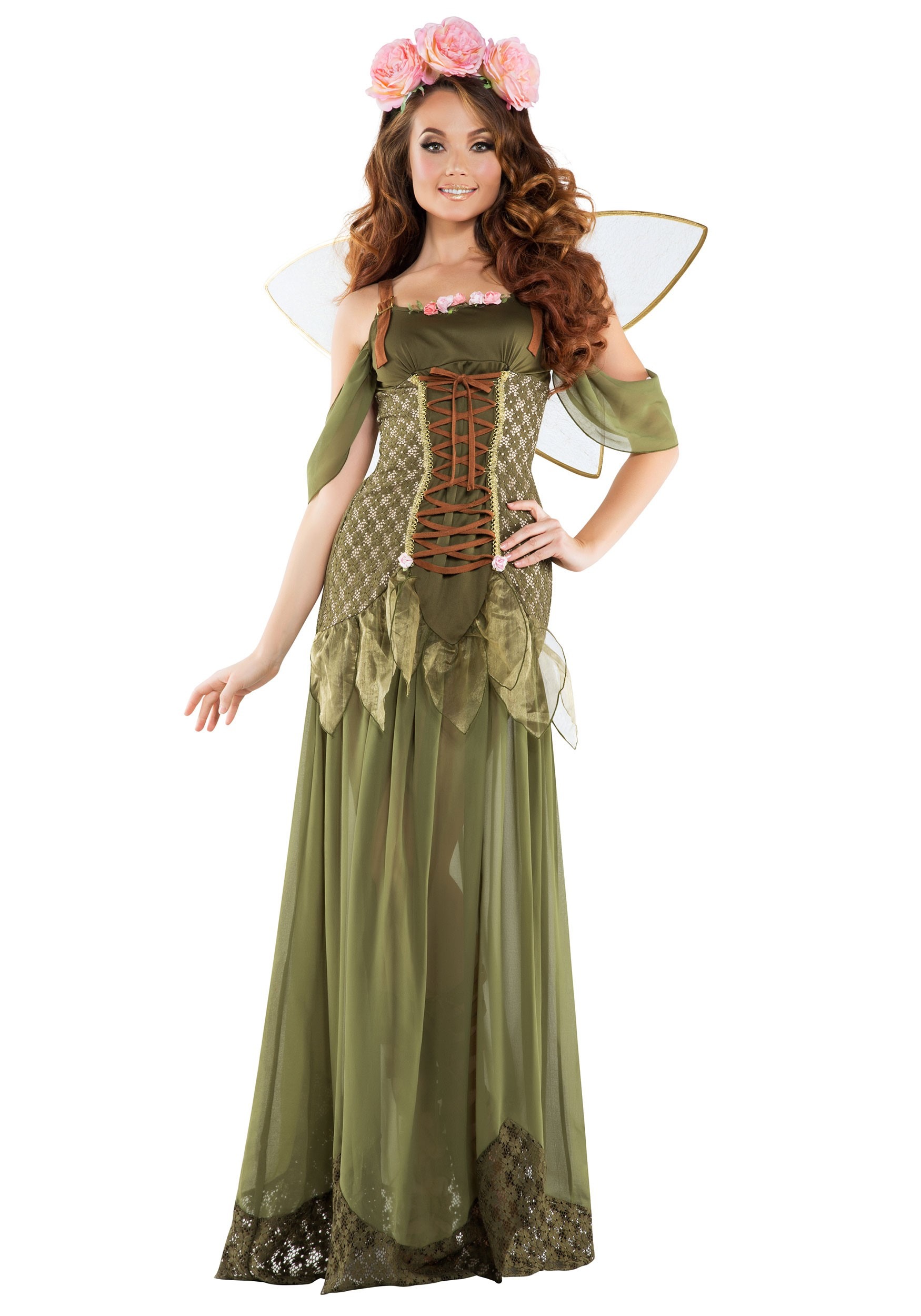 Photos - Fancy Dress Rose Starline, LLC.  Fairy Princess Costume for Women Green/Pink/Be 
