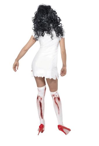 Adult Ladies Biohazard Toxic Waste Zombie Nurse Fancy Dress Halloween Costume 