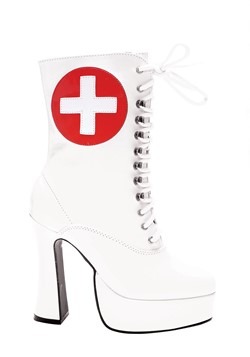 Women's White Nurse Boots