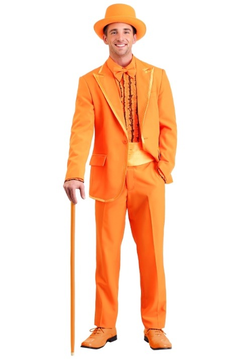 Plus Size Orange Tuxedo Costume for Men