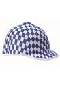 Blue Checkered Jockey Hat