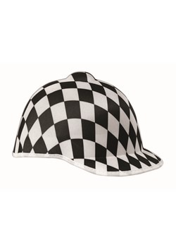 Black Checkered Jockey Hat