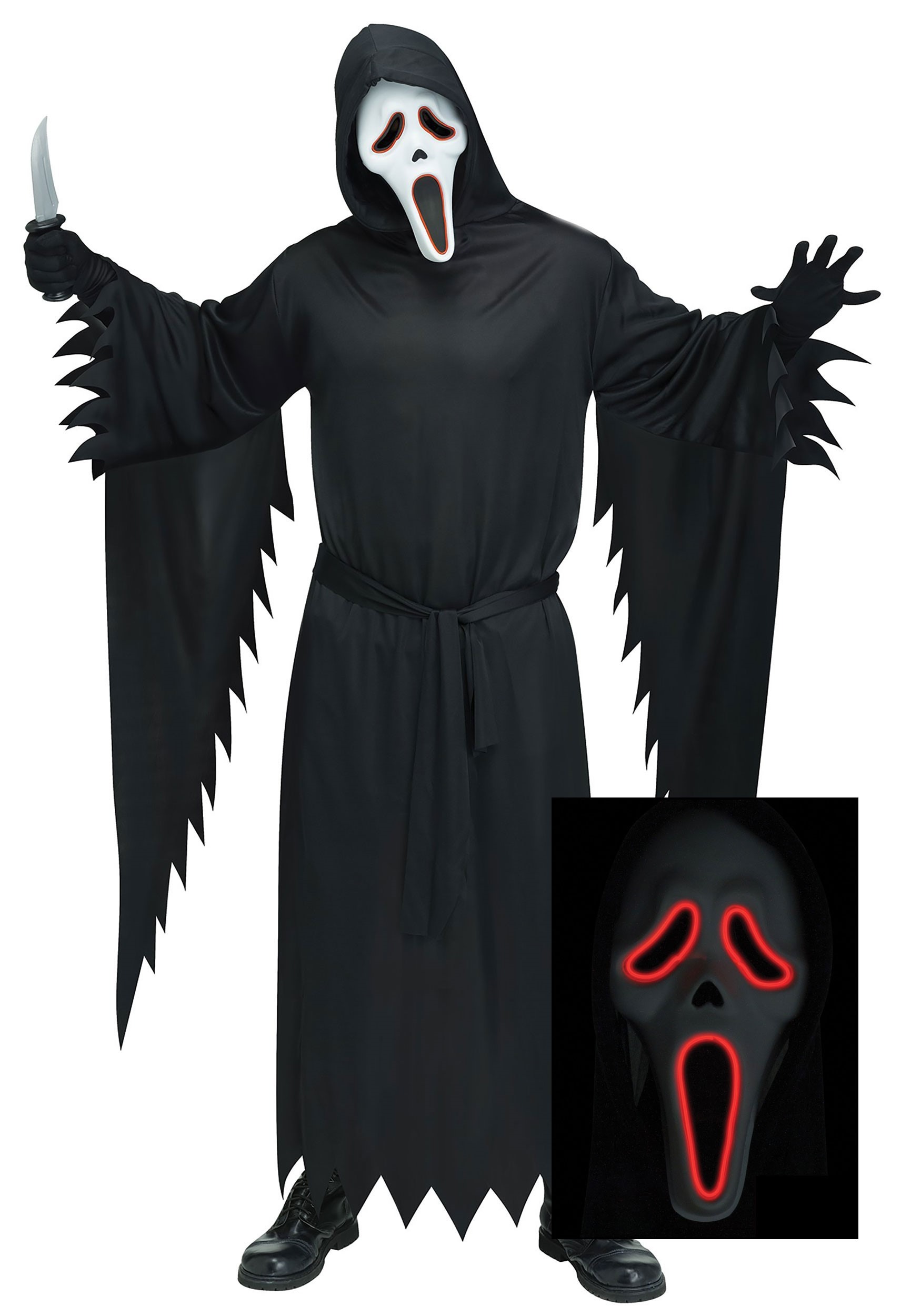 Карнавальный костюм унисекс E.L. Ghost Face Costume Adult Plus Size.