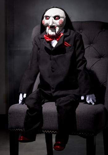 Saw Jigsaw Billy The Puppet Cosplay Complete Set Suit/Mask –