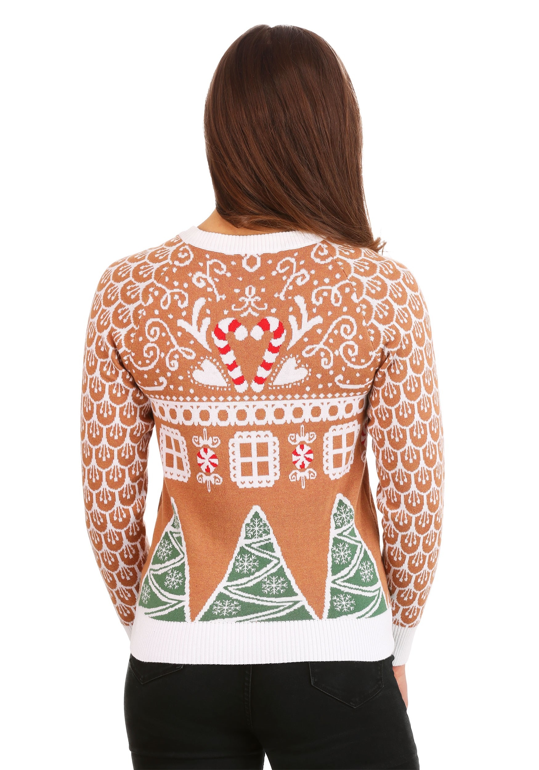 Angry Gingerbread Ugly Christmas Sweater Cardigan
