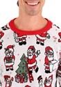 Adult Repeating Santa Pattern Unisex Ugly Christmas Sweater