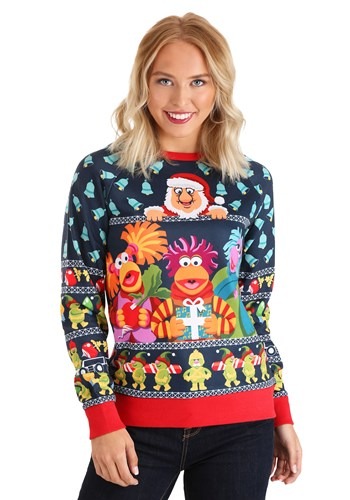 Fraggle Rock Sublimated Adult Ugly Christmas Sweatshirt