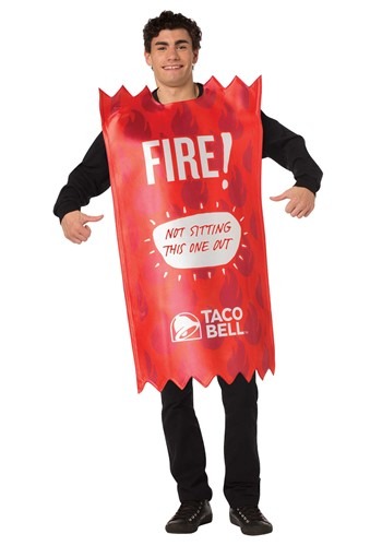 Taco Bell Adult Fire Taco Bell Sauce Packet Costume