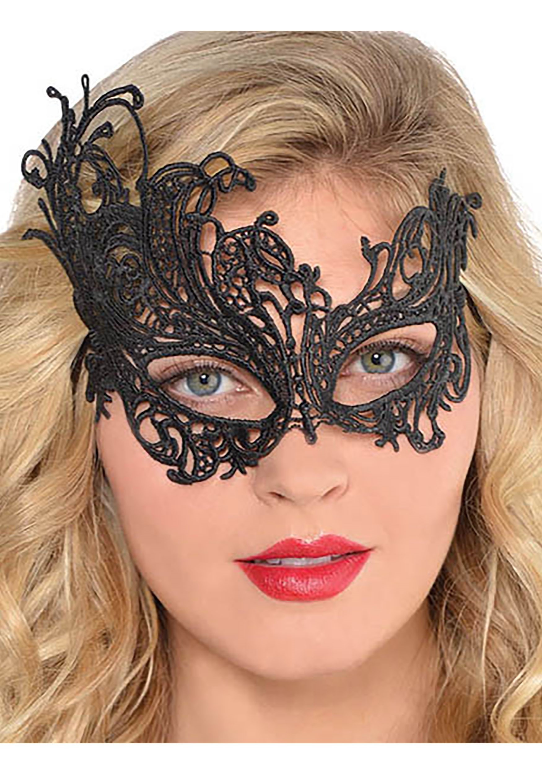 Women's Black Lace Halloween Mask