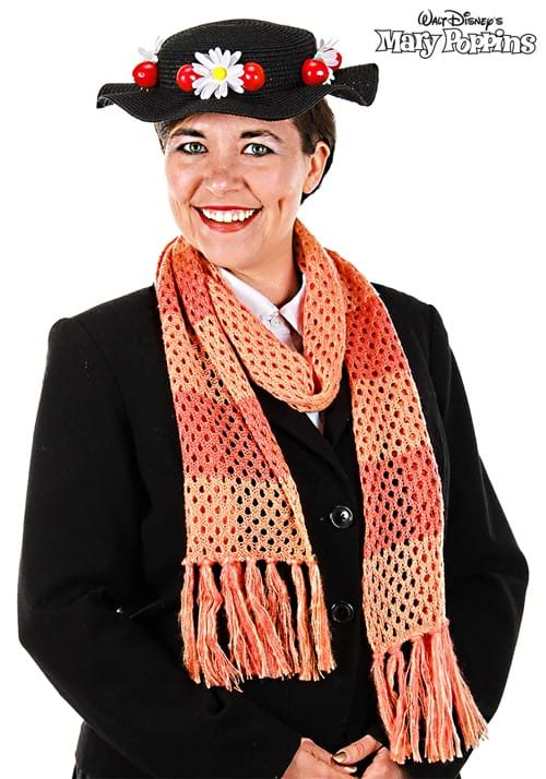 Disney Mary Poppins Classic Black Hat and Scarf