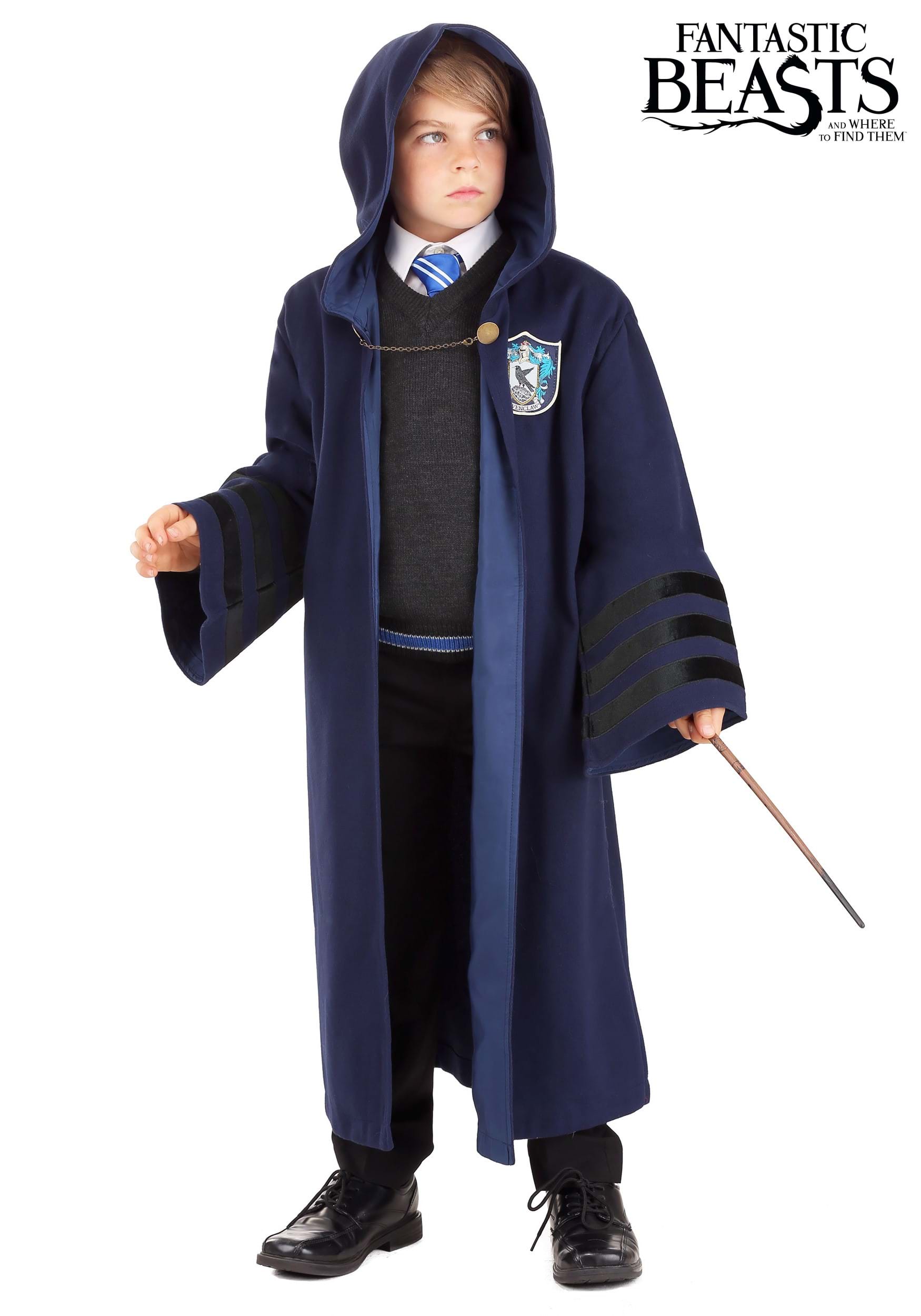 Boys Girls Harry Potter Kids Robe Tie Costume Cosplay Ravenclaw