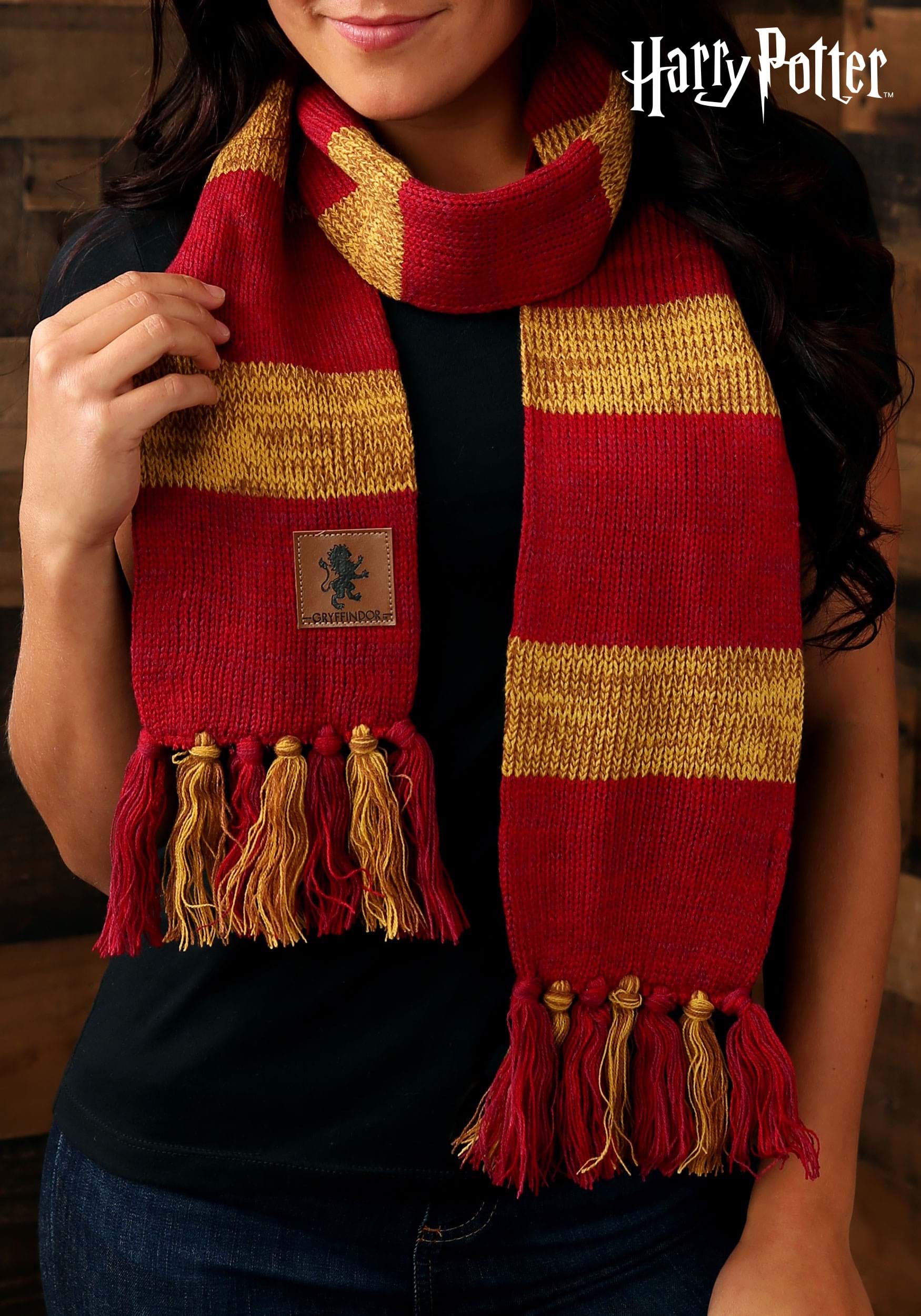 Costume Harry Potter Gryffindor House Cosplay Scarves Shawl Knit Wool Scarf Wrap 