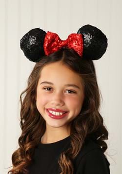 Minnie Mouse Sequin Ears with Sequin Bow