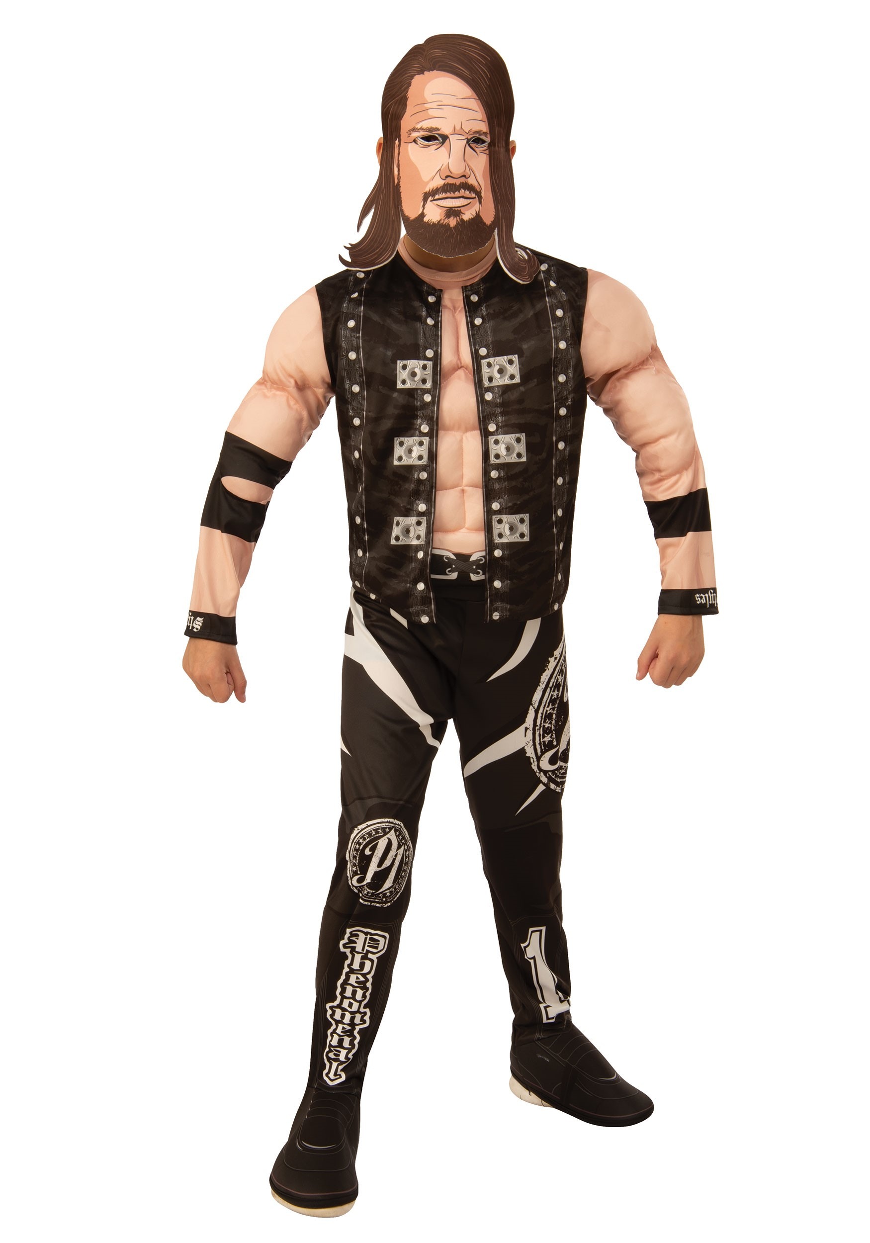 Disfraz de lujo de WWE AJ Styles Kids Deluxe Multicolor
