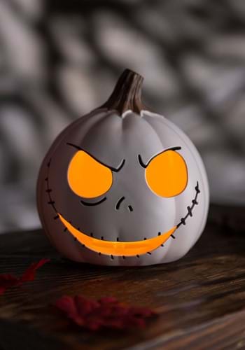 6-Inch Jack Skellington Light Up Pumpkin Decoration | Disney Decorations