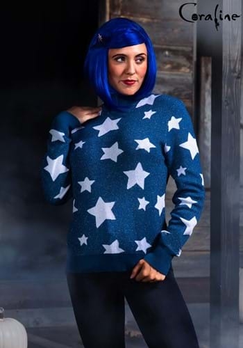 Coraline Adult Blue Star Sweater Costume-update
