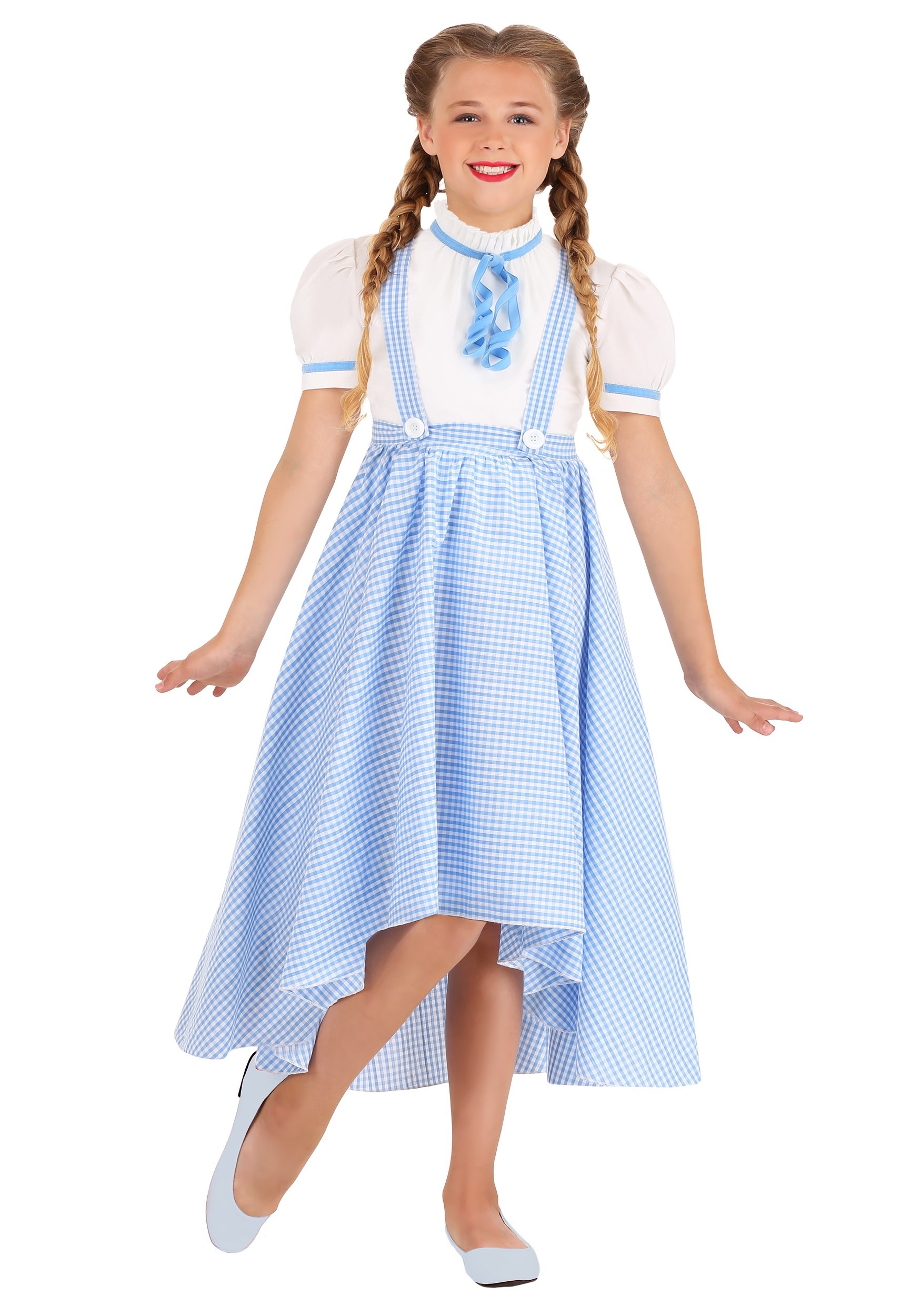 Photos - Fancy Dress Winsun Dress FUN Costumes Girl's Gingham Hi-Lo Dress Kansas Girl Costume Blue/White 