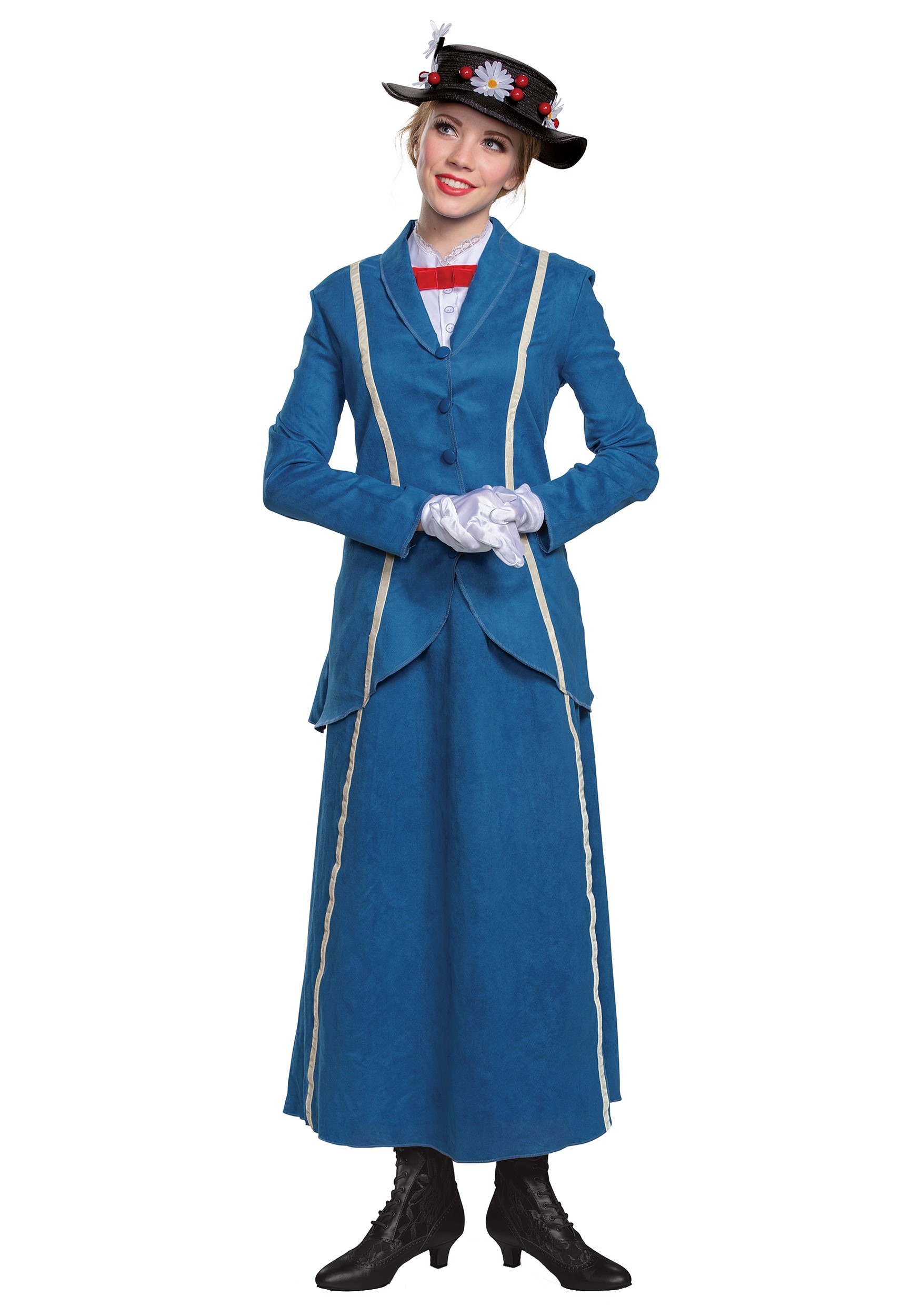 Disfraz de abrigo azul de las mujeres Mary Poppins Multicolor