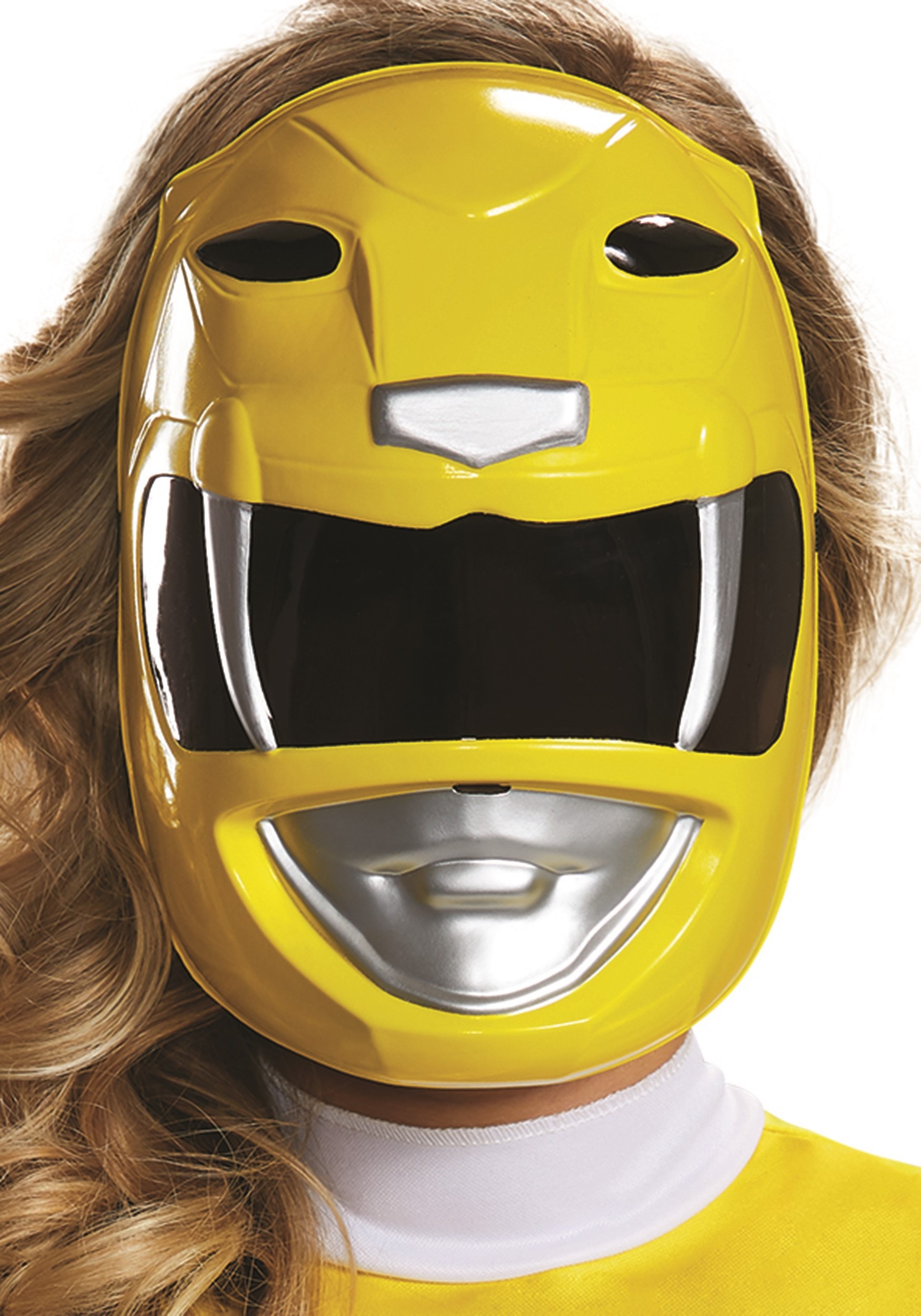 Power Rangers Adulto Amarillo Ranger Máscara Multicolor